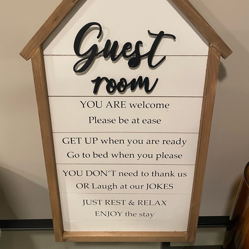 Guest room sign